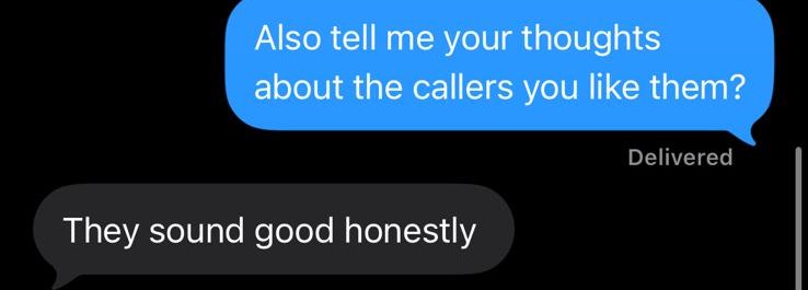 Elite Reach Solutions asks a client what they think of the callers; the client replies: They sound good honestly